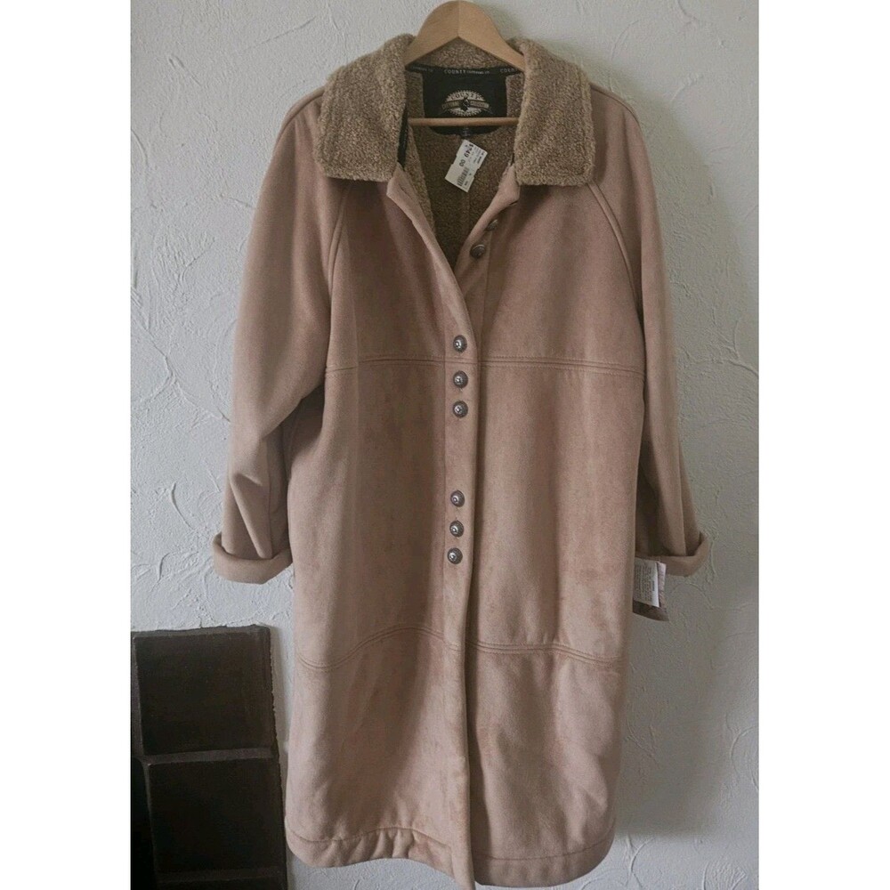 Country Clothing Co. Sherpa Suede Duster The Wharf Size Xl Womans Western NWT